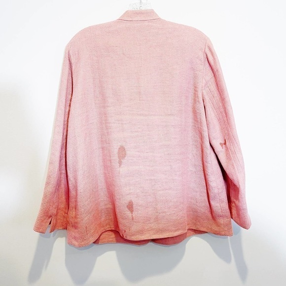 Eileen Fisher Soft cropped Pink Linen sweater jacket SZ S - Picture 3 of 7